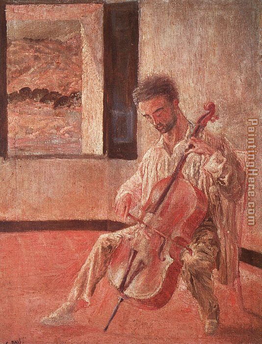 The Cellist Ricardo Pichot painting - Salvador Dali The Cellist Ricardo Pichot art painting